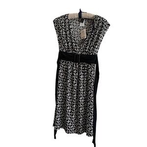 Black and White Wrapper Dress‎ size M